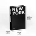 Modern decorative book model for home decor faux book display with New York typography design - Folding Style (Assembly Required) / #DH-NY