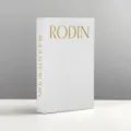 Modern minimalist white linen finish decorative fake book box for coffee table decor. - Folding Style - Shipped Flat / Small White Rodin