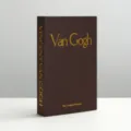 Brown linen texture decorative fake book Van Gogh design elegant coffee table book sku - Magnetic Storage Model - Openable / Medium Dark Brown Van Gogh