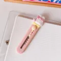 Mini cúter portátil diseño de conejo lindo con lazo papelería para manualidades arte - Lindo conejito rosa y blanco