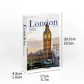 Decorative fake book model with London Big Ben print, modern bookshelf coffee table decor. - Folding Style (Assembly Required) / #DH-508
