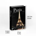 Decorative fake book model with Paris Eiffel Tower design for modern home and office decor. - Folding Style (Assembly Required) / #DH-509