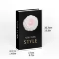 Modern decorative fake book for coffee table and bookshelf display with stylish floral design. - Folding Style (Assembly Required) / #DH-511