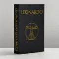 Decorative fake book storage box with linen texture and gold stamping for modern desktop decor. - Magnetic Storage Model - Openable / Large Black LEONARDO