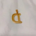 Gold titanium steel letter D pendant minimalist necklace for women stylish jewelry - Alphabet D Pendant (DX611) / Gold