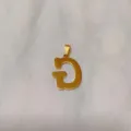 Gold letter pendant necklace minimalist titanium steel initial fashion jewelry item - Alphabet G Pendant (DX611) / Gold