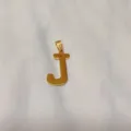 Gold letter J pendant titanium steel necklace minimalist fashion chic clavicle chain jewelry - Alphabet J Pendant (DX611) / Gold