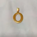 Gold letter O pendant necklace minimalist stainless steel clavicle chain fashion jewelry - Alphabet O Pendant (DX611) / Gold