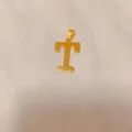Gold letter titanium steel pendant necklace simple fashion minimalist style jewelry accessory - Alphabet T Pendant (DX611) / Gold