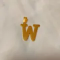 Gold letter W pendant necklace minimalist titanium steel fashion jewelry elegant accessory - Alphabet W Pendant (DX611) / Gold