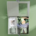 Coffret cadeau d'aromathérapie avec bouquet de roses et parfum d'intérieur pour les fêtes. - Vert - Gardénia