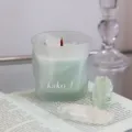 Frosted crystal scented candle unique irregular glass home fragrance gift birthday present - White Tea