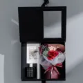 Coffret cadeau diffuseur d'arôme avec huile parfumée, bouquet de fleurs artificielles. - Noir - Jacinthe des bois