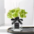 Dekorative künstliche Hortensie Reed Diffusor Glasflasche mit 50ml Raumduftöl Aroma. - Zitrus - 50 ml
