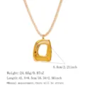 Gouden geometrische hangketting met gevlochten ketting, stijlvolle dames sieraden. - 14k Verguld / Gouden Stijl
