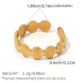 Goldener Edelstahl Muschel Ring, minimalistischer verstellbarer offener Damen Schmuck. - Offen Verstelbar / Muschel (A10-3-250525-7)