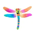 Scultura da parete a libellula in metallo colorato, vivace decorazione per la casa. - Libellula dalla Coda Verde / 22.5*19cm / Coda Verde