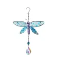 Acchiappasole cristallo libellula metallo appendiabiti finestra ornamento prisma casa. - Cristallo da appendere 35*17 cm / Libellula Blu