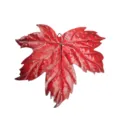 Foglia d'acero in metallo decorazione murale texture crepata rossa giardino casa ornamento - Foglia d'acero / 24x22cm / Borgogna