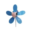 Girandola a vento animale picchetto da giardino, simpatica decorazione per patio e prato. - Vespa blu / Diametro circa 13 cm, lunghezza asta 60 cm