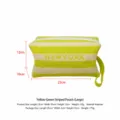 Sac à main rayé en tricot sac cabas décontracté grande capacité élégant sac pour femme - L / Rayé Jaune et Vert