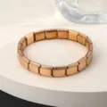 Stainless steel modular link charm bracelet DIY fashion rose gold jewelry detail - Rose Gold