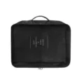 Bolsa organizadora de equipaje para viaje bolsa de almacenamiento de ropa con malla - Negro