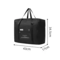 Bolsas de viaje plegables negras, funda de maleta portátil, diseño de rombos para viajes. - 43*17*34,5 cm / Negro