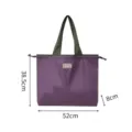 Bolsa de compras plegable impermeable con cierre de cordón, bolso práctico y útil. - Lila Grande