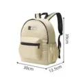 Mochila de viaje plegable con patrón de rombos, mochila impermeable ligera para mujer. - 30*12,5*39 cm / Beige