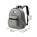 Mochila de viaje plegable con patrón de rombos impermeable, mochila escolar portátil de gran capacidad. - 30*12,5*39 cm / Gris