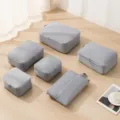 Gris viaje bolsas de almacenamiento set 6 piezas cubos de embalaje impermeables ropa - Gris