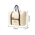 Bolso de viaje plegable beige con patrón de rombos bolsa de almacenamiento portátil - 43*17*34,5 cm / Beige