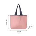 Bolsa de compra plegable impermeable rosa bolso con cordón, ligero y gran capacidad. - Rosa Grande
