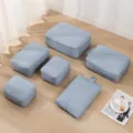 Juego de cubos de embalaje de viaje impermeables organizador de maleta para ropa. - Azul