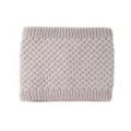 Solid color knitted neck warmer detail, soft winter warm high collar scarf for daily wear. - Gray