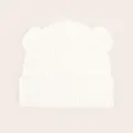 Cute infant bear ear knit beanie winter warm baby hat soft white daily pullover hat - S (6-24 Months) / Milk White