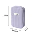 Gesteppte Reise Kabel Organizer Tasche Tragbare Digitale Aufbewahrung Tasche Lila - Lila