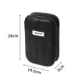 Schwarze gepolsterte Reise Kabel Tasche Tragbarer Tech Organizer für Maus und Ladegeräte - Schwarz