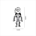 Halloween mummy enamel pin detail view, creative black and white ghost badge for clothing. - 1569# (Without Backing Card Packaging)