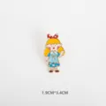 Cute cartoon girl enamel pin brooch alloy badge for clothes bags accessories fashion gift - Fashion Girl E