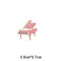 Roze piano geëmailleerde broche schattige muzieknoot badge voor kleding tassen accessoires leuk - Piano (YH1129#) / Met Kaart