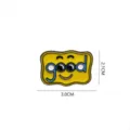 Yellow enamel pin cute good letter badge cartoon brooch metal lapel jewelry 3x2.1cm - 1529# / Without Card