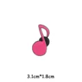 Roze muzieknoot emaille speld schattige muziek broche badge voor kleding tassen - Achtste Noot (YH1138#) / Zonder Kaart
