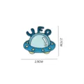 Cartoon UFO enamel brooch pin space badge metal accessory for backpack clothing decor - 1495# Style / Without Card