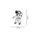 Cute cartoon astronaut alloy enamel brooch pin with stylish white space suit design. - 144#