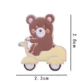 Cute brown bear riding scooter enamel pin metal badge stylish fashion accessories for girl - Bear Riding (YH976#) / Without Card