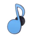 Leuke blauwe muzieknoot geëmailleerde broche, stijlvolle badge accessoire voor kleding. - Notenstijl (1354#) / Zonder Kaart