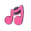 Roze muzieknoot schoenbedeltje schattige cartoon muziek badge accessoire voor decoraties - Notenstijl (1139#) / Zonder Kaart