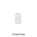 Cute Halloween mummy enamel pin badge for clothes and bags, stylish alloy jewelry gift. - 39# (Without Cardboard Packaging)